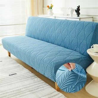 OEM Funda El&aacute;stica Click Clack Para Sof&aacute;s De 2/3 Plazas, Dise&ntilde;o De Hojas Jacquard, Funda Para Sof&aacute; Sin Brazos, Funda Para Sof&aacute; Cama Totalmente Cubierta, P
