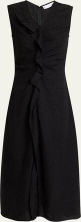 Proenza Schouler Jaya Sleeveless Ruffle Midi Dress