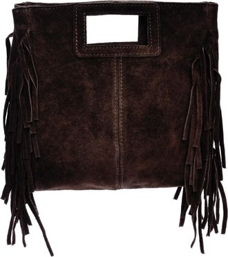 Anna Luchini Bordeauxrood Rundleer Tas