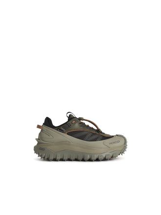 Moncler Trailgrip Gtx Green Leather Blend Sneakers