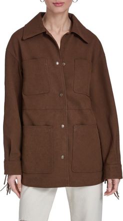 Levi's Fringe Faux Suede Chore Jacket in Maple at Nordstrom, Size X-Large