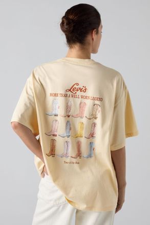 Levi's Graphic Short Stack Tee - Mujer - XL - White / Rutabaga