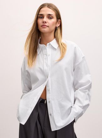 Icone Womens Touch of linen oversized shirt