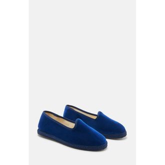 Scarosso Valentina Loafers in Blue - Velvet at Nordstrom, Size 36