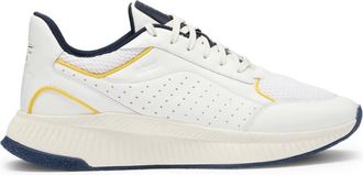 HUGO BOSS Boss White Porsche Edition Perforated-Leather Sneakers, Size 7.5
