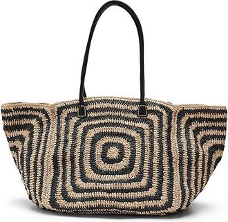 Madewell Xl Straw Tote Tote Handbags Natural, Leather