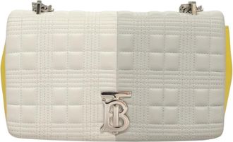 Burberry Lola White Leather Shoulder Bag (Pre-Owned)
