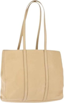 Loewe Pre-owned leren tote bag - Dames - Vintage Shopper - Beige - ONE Size - Leer - Vintage