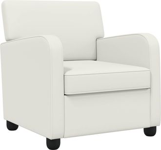 vidaXL Sill&oacute;n Blanco Cuero Sint&eacute;tico Vidaxl