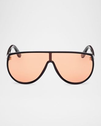 Tom Ford Mens Achilles Photochromic Acetate Shield Sunglasses