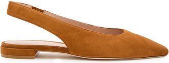 Stuart Weitzman Stuart Weitzman Stassi 10 Suede Slingback Pumps - Tan