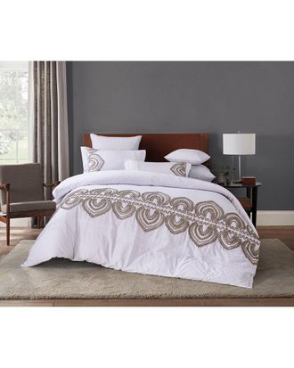 Melange Home Padma Embroidery Cotton Duvet Set