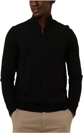 Selected Heren Half Zip Cardigan Zwart - Heren - Coltruien - Zwart - XL - Katoen - Truien & Vesten