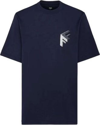 Fendi Hombre, Camisetas, Azul, Talla: M