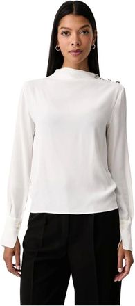 Patrizia Pepe Blusa Fluida de Viscosa - Blouses & Shirts - Mujer - Blanco - XS