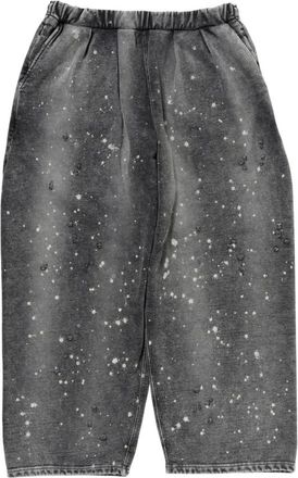 Beams Plus Damage Sweat Pants - Heren - Loose Fit Jeans - Zwart - S - Katoen - Jeans