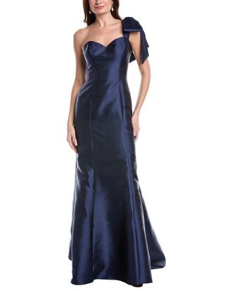 Rene Ruiz Sweetheart Neck Satin Mermaid Gown