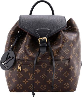 Louis Vuitton Montsouris Nm Backpack Monogram Canvas With Leather Pm (Authentic Pre-Loved)