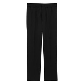 Ami Straight Trousers, male, Black, Size: XL Elasticated Waist Trousers