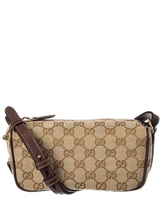 Gucci Half Horsebit Gg Canvas & Leather Mini Bag