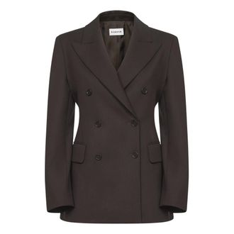 P.A.R.O.S.H. Blazers, female, Brown, S, Dark Brown Stretch Jacket