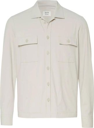 Pure Heren, Overhemden, Beige, Maat: S