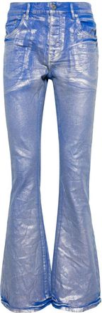 Purple Jeans P004 svasati a vita media crop - Blu