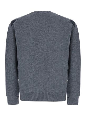 Dunst Argyle Wool Sweater - Gray