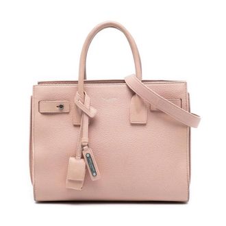 Saint Laurent Pre-owned Handbags, female, Pink, Size: ONE SIZE Pre-owned Leather Tote Bag