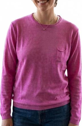 Ploumanac'h Cotton With Chest Ticket Pocket Sweater - Plus In Candy