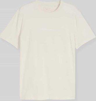Tom Tailor Denim Regular Fit T-Shirt aus reiner Baumwolle in Offwhite, Gr&ouml;&szlig;e XXL