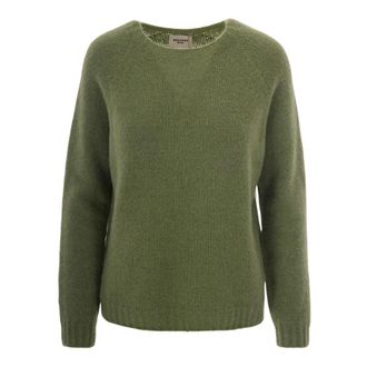 Max Mara Round-neck Truien - Dames - Ronde hals truien - Groen - M - Truien & Vesten
