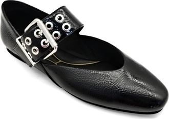 Kenneth Cole Marcella Mary Jane Flat in Black Patent at Nordstrom, Size 5.5
