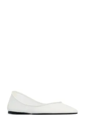 Jacquemus Womens Les Ballerines Ovalo White Ballerine Flat Shoes