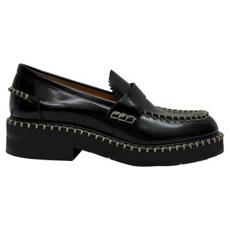 Chlo&eacute; Chlo&eacute; Noua Geweven Instappers in Zwart Leer