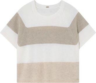 Gustav Truien & Vesten, Dames, Beige, S, Ronde hals gebreid