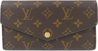 Louis Vuitton Monogram Marron Coated Canvas Long Wallet (Bi-Fold) (Pre-Owned)