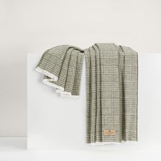 Lands Downunder Sutton Plaid Throw in Chive at Nordstrom