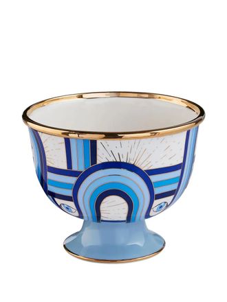 Jonathan Adler decorative footed bowl - unisex - Porcelain/Gold - OS - Blue