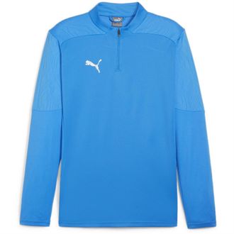 Puma Heren Team Final trainingsfleece met kwartritssluiting (Blauw)