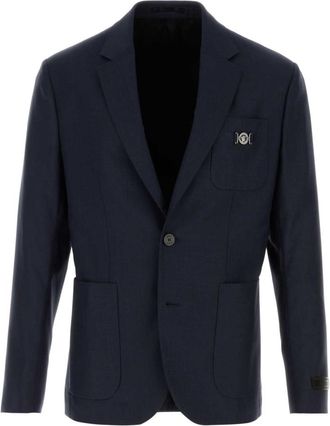 Versace Blue Wool Blazer