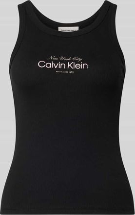 Calvin Klein Jeans Top mit Label-Stitching Modell CONTOUR in Black, Gr&ouml;&szlig;e XL