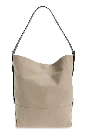 Christophe Lemaire Belted Canvas Tote in Dark Linen at Nordstrom