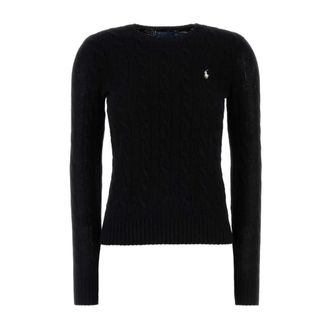 Polo Ralph Lauren Wollen en kasjmieren trui - Dames - Ronde hals truien - Zwart - XL - Wol - Truien & Vesten
