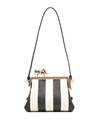 Jacquemus Black And White Striped Clutch Bag