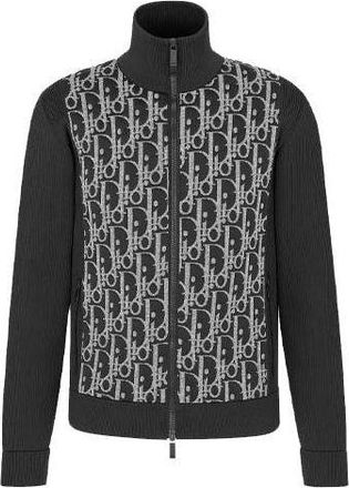 Dior Embroidered Logo Cashmere Plain Crewneck Pullover Sweater For Men Navy 113M421AT195-C988