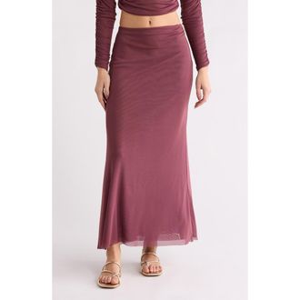 Vix Amira Mesh Cover-Up Midi Skirt in Purple at Nordstrom, Size X-Large