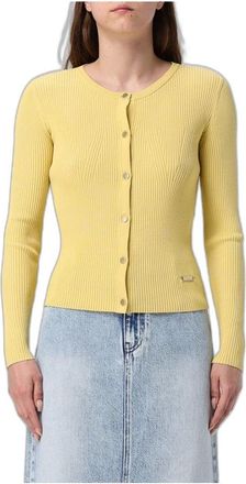 Emporio Armani Cardigan in Misto Viscosa - - Knitwear - Donna - Giallo - S