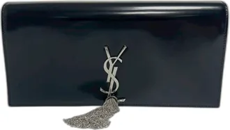 Saint Laurent Black Patent Leather Clutch Bag (Pre-Owned)