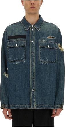 Helmut Lang Denim Uniform Shirt - Heren - Spijkeroverhemden - Blauw - L - Denim - Overhemden